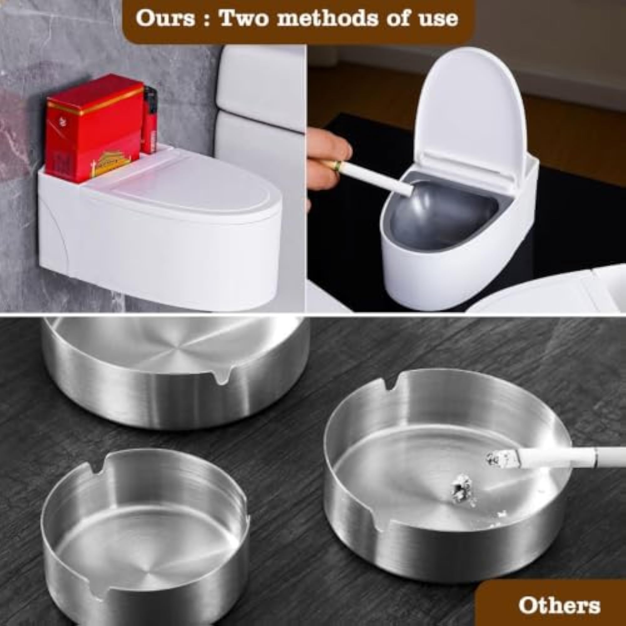 Toilet Shaped Wall Mounted Ashtray